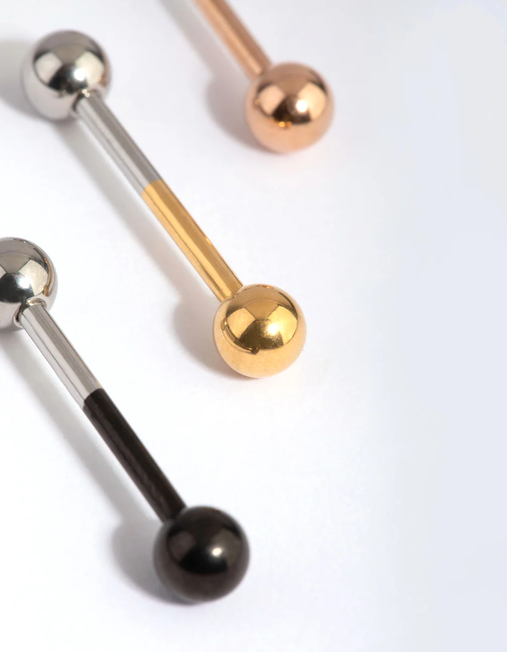 Mixed Surgical Steel Tongue Ring - Image 2
