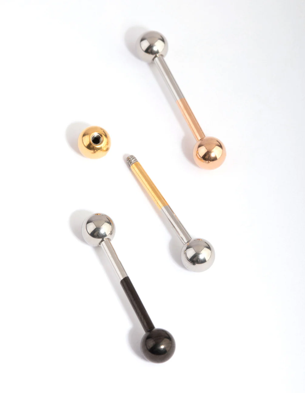 Mixed Surgical Steel Tongue Ring - Image 3