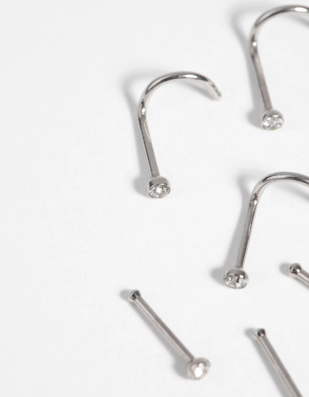 Surgical Steel Nose Studs with Diamantes - Image 2
