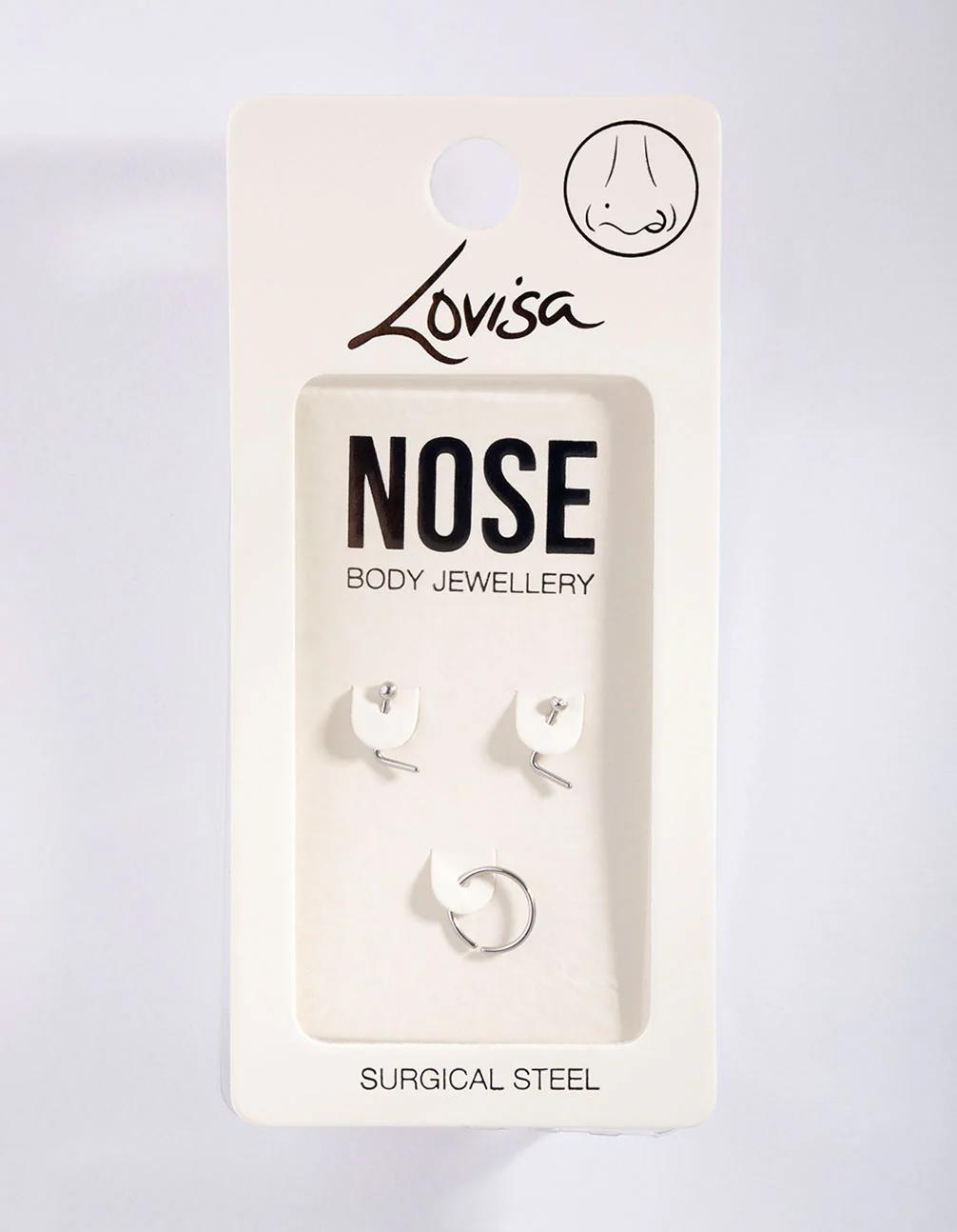 Surgical Steel Diamante Nose Ring Pack - Image 3