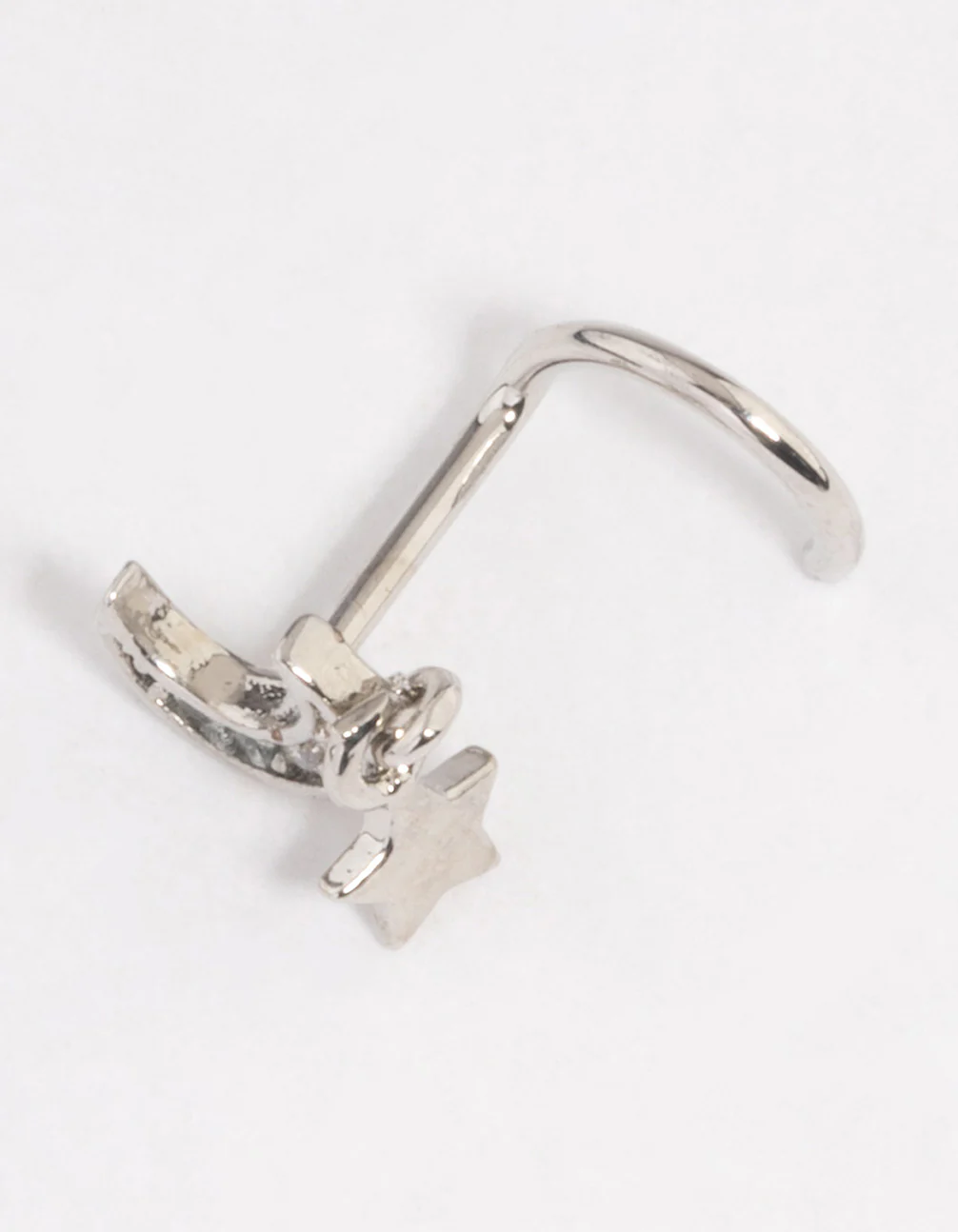 Surgical Steel Moon Nose Stud - Image 2
