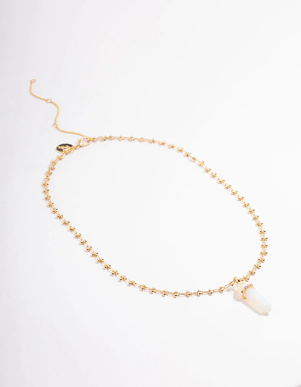 Gold Plated Ball Chain Pendant Necklace - Image 2