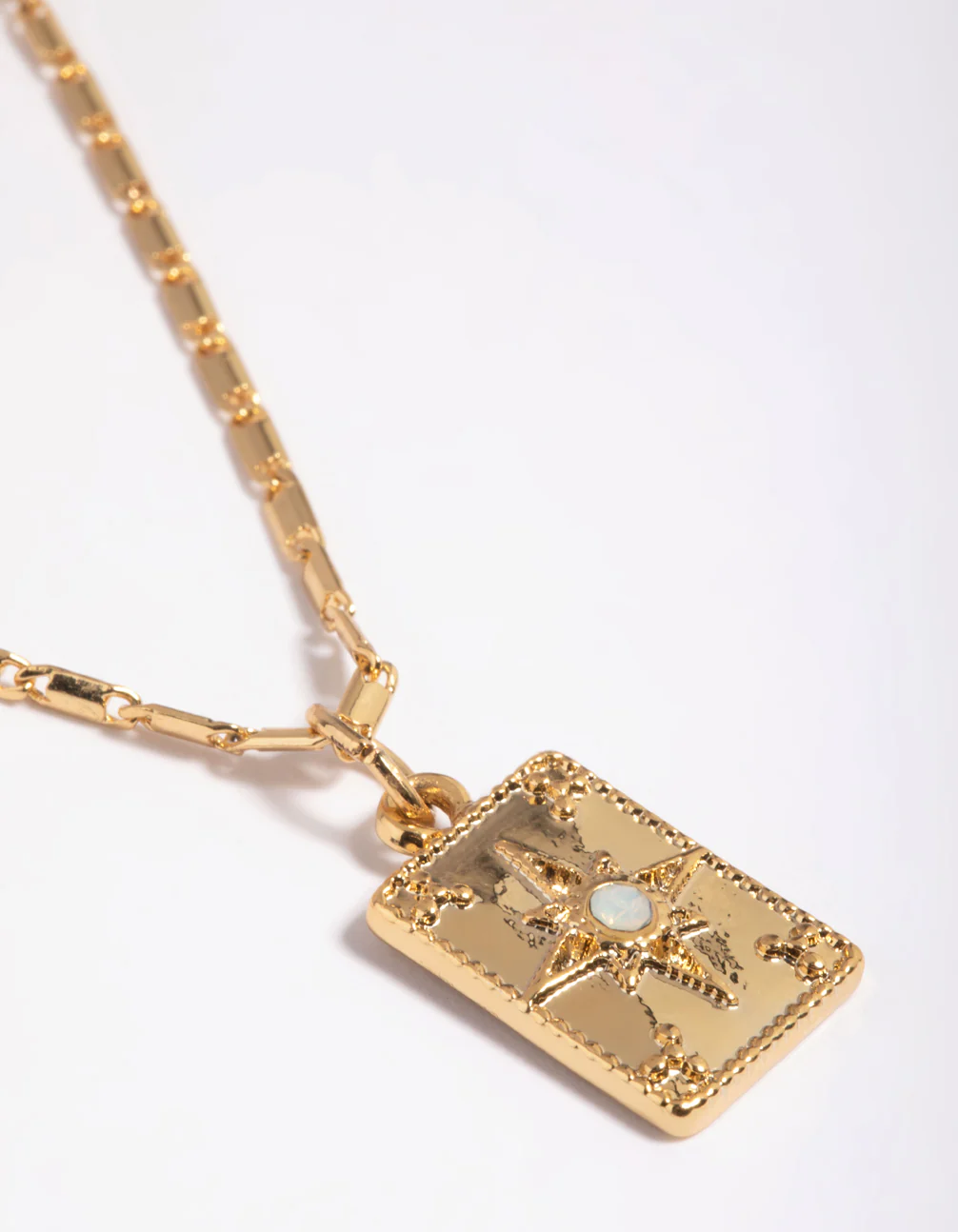 Gold Plated Disc Pendant Layered Necklace - Image 4