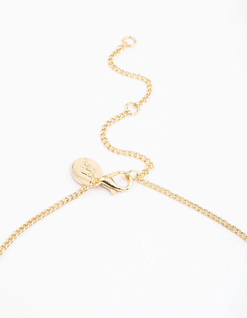 Gold Plated Mini Freshwater Pearl Molten Disc Necklace - Image 3