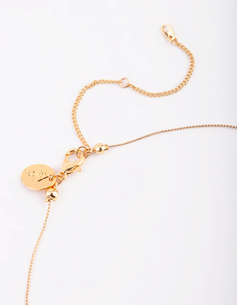Gold Plated Charm Necklace with Freshwater Pearls - Image 4