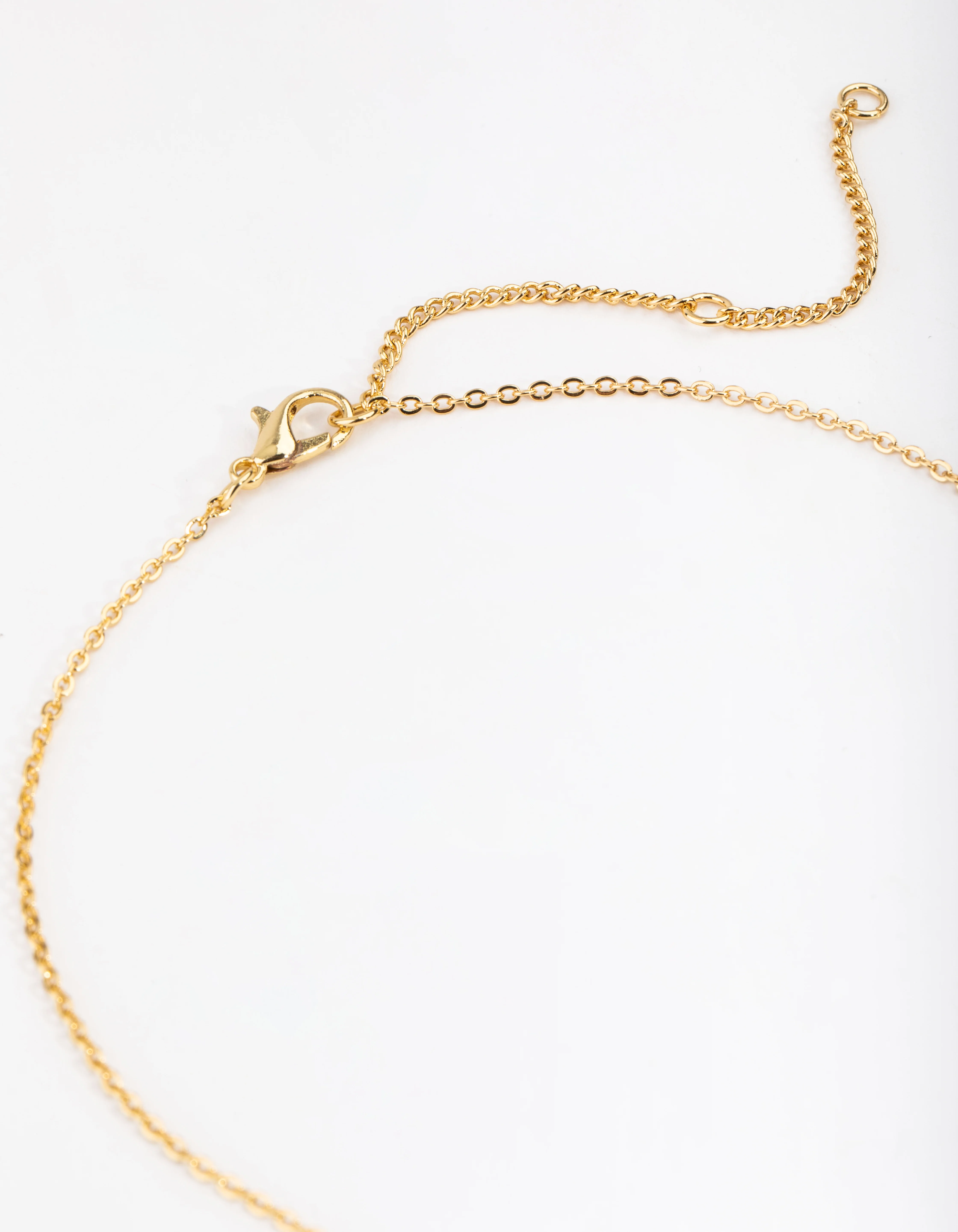 Gold Plated Diamante Evil Eye Necklace - Image 3