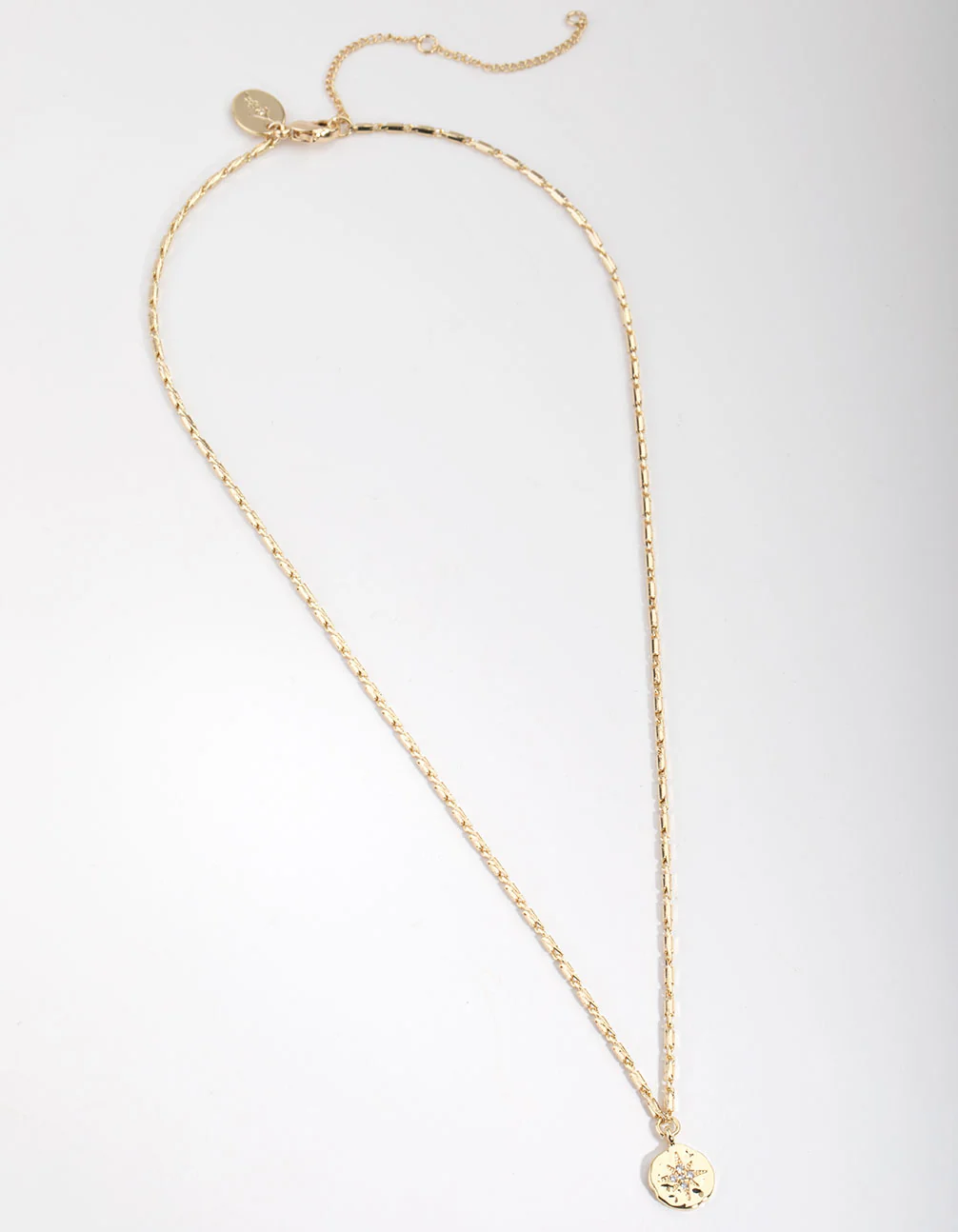 Gold Plated Starburst Disc Necklace - Image 2