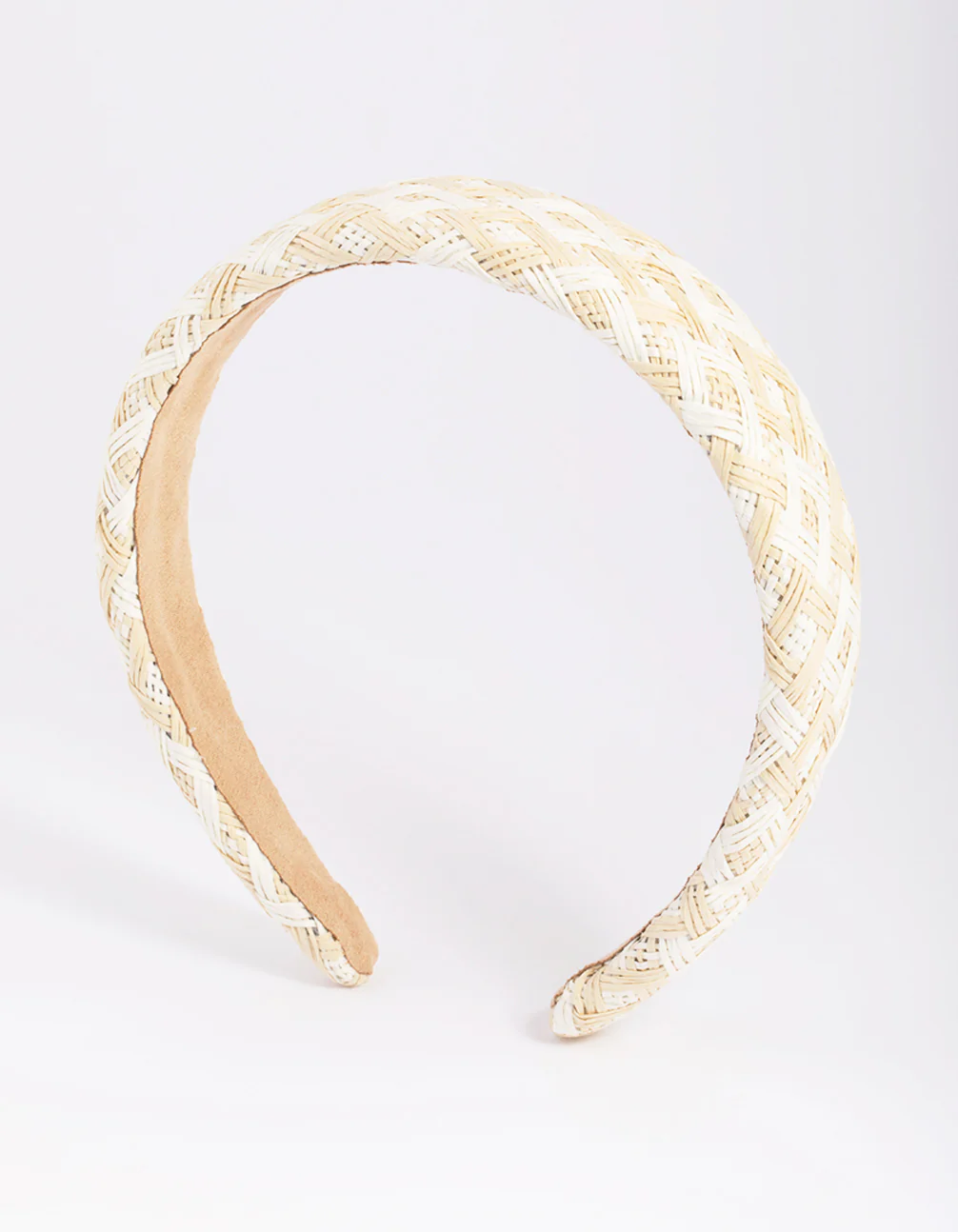 Two Tone Straw Padded Alice Band