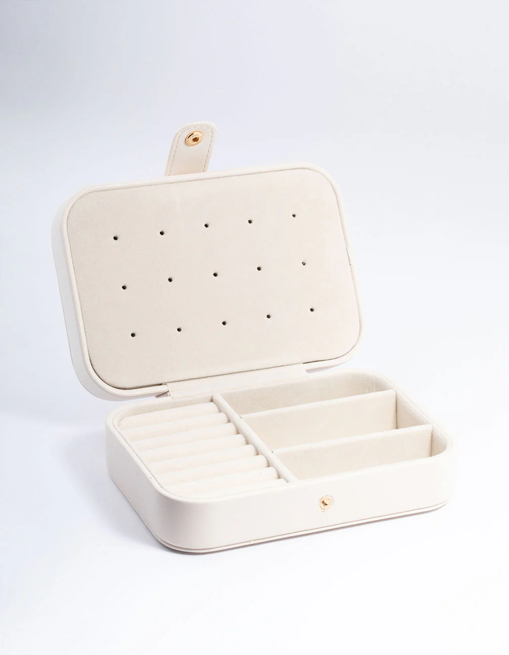 Cream PU Leather Vanity Jewellery Box - Image 2