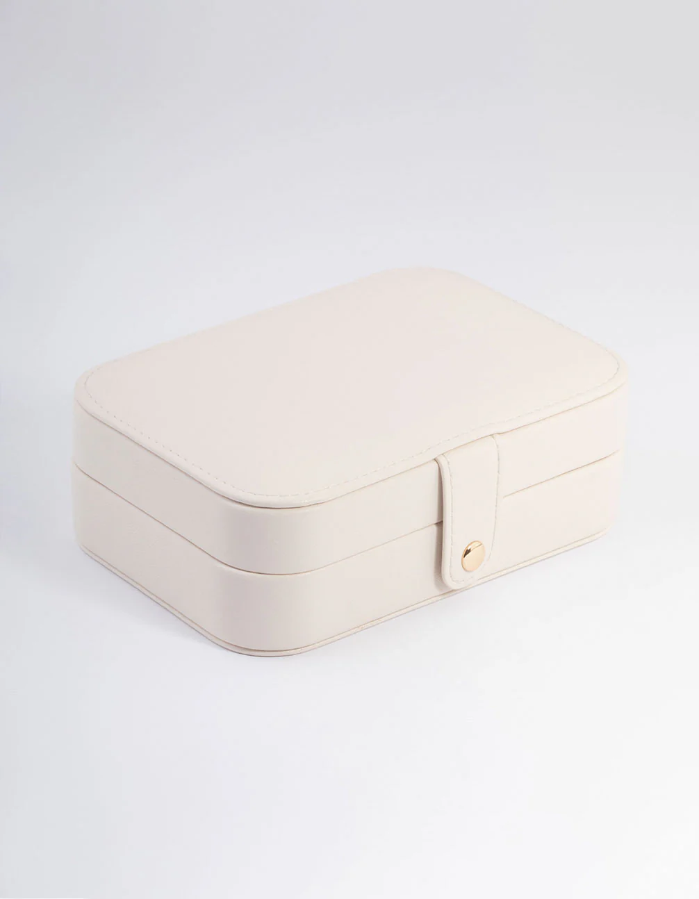 Cream PU Leather Vanity Jewellery Box - Image 3