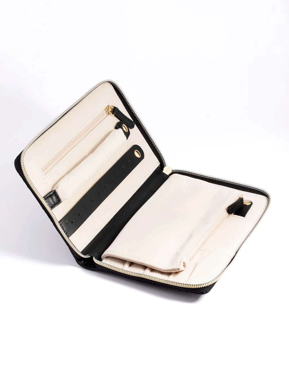 Black Quilted Jewellery Case - Image 3