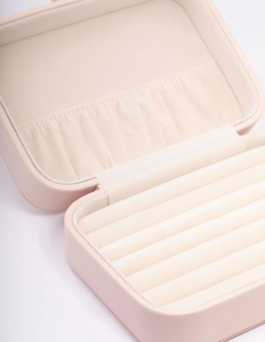 Neutral Faux Leather Pattern Vanity Jewellery Box - Image 2