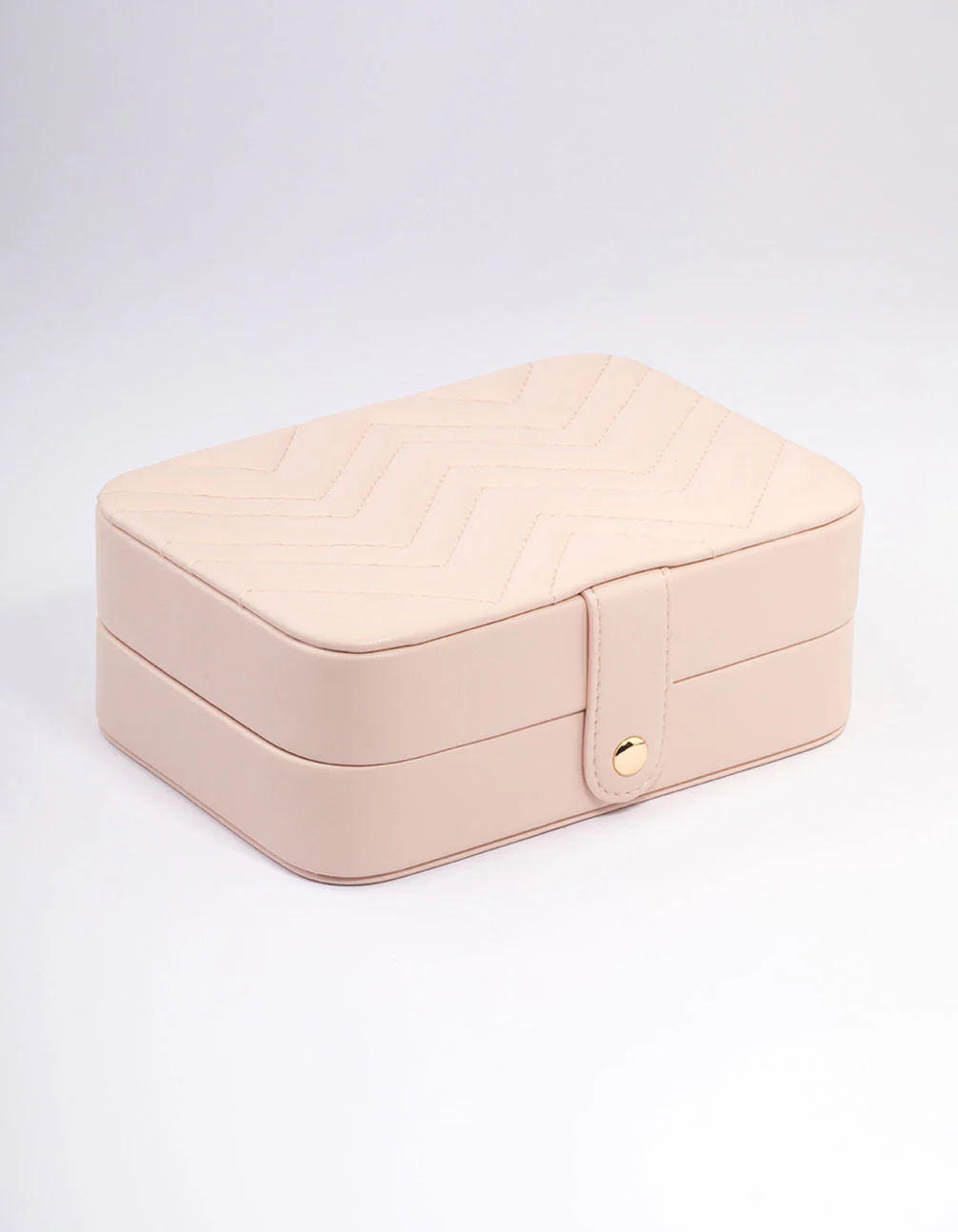 Neutral Faux Leather Pattern Vanity Jewellery Box - Image 3