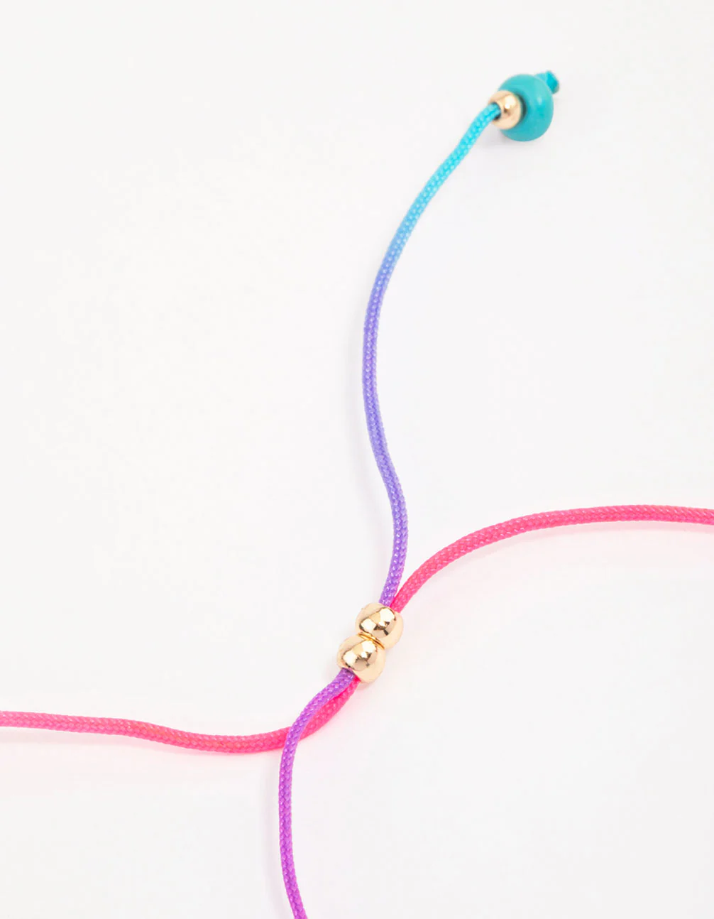 Fabric Triple Ball Stone Toggle Bracelet - Image 3