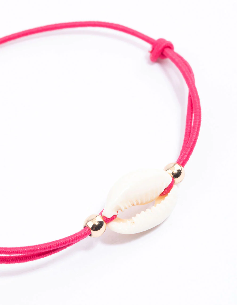 Fabric Cowrie Shell Pendant Bracelet - Image 2