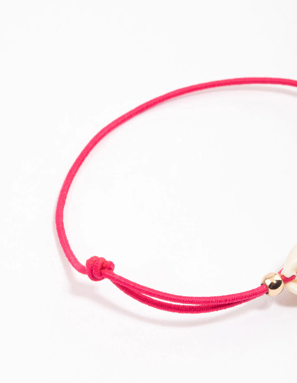 Fabric Cowrie Shell Pendant Bracelet - Image 3