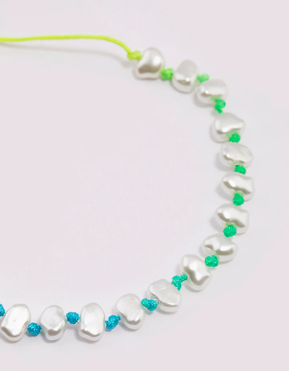 Fabric Multi Cluster Mini Pearl Bracelet
