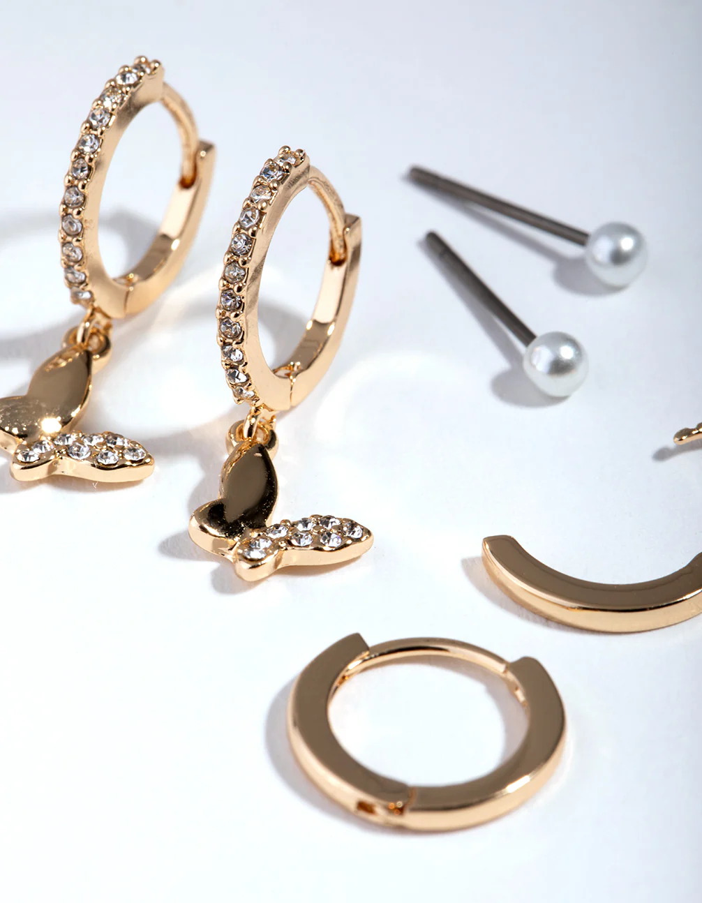 Gold Butterfly Stack Pack Earring - Image 3