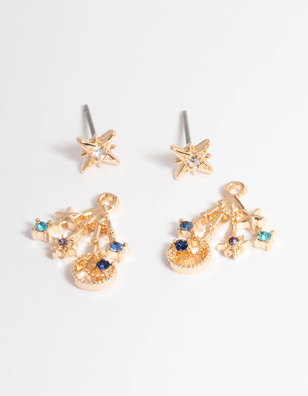 Gold Celestial Jacket Earrings - Image 3