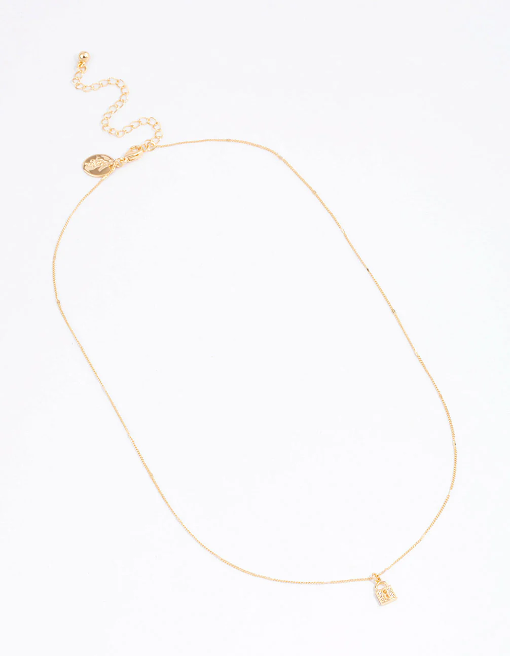 Gold Diamante Locket Pendant Necklace - Image 2