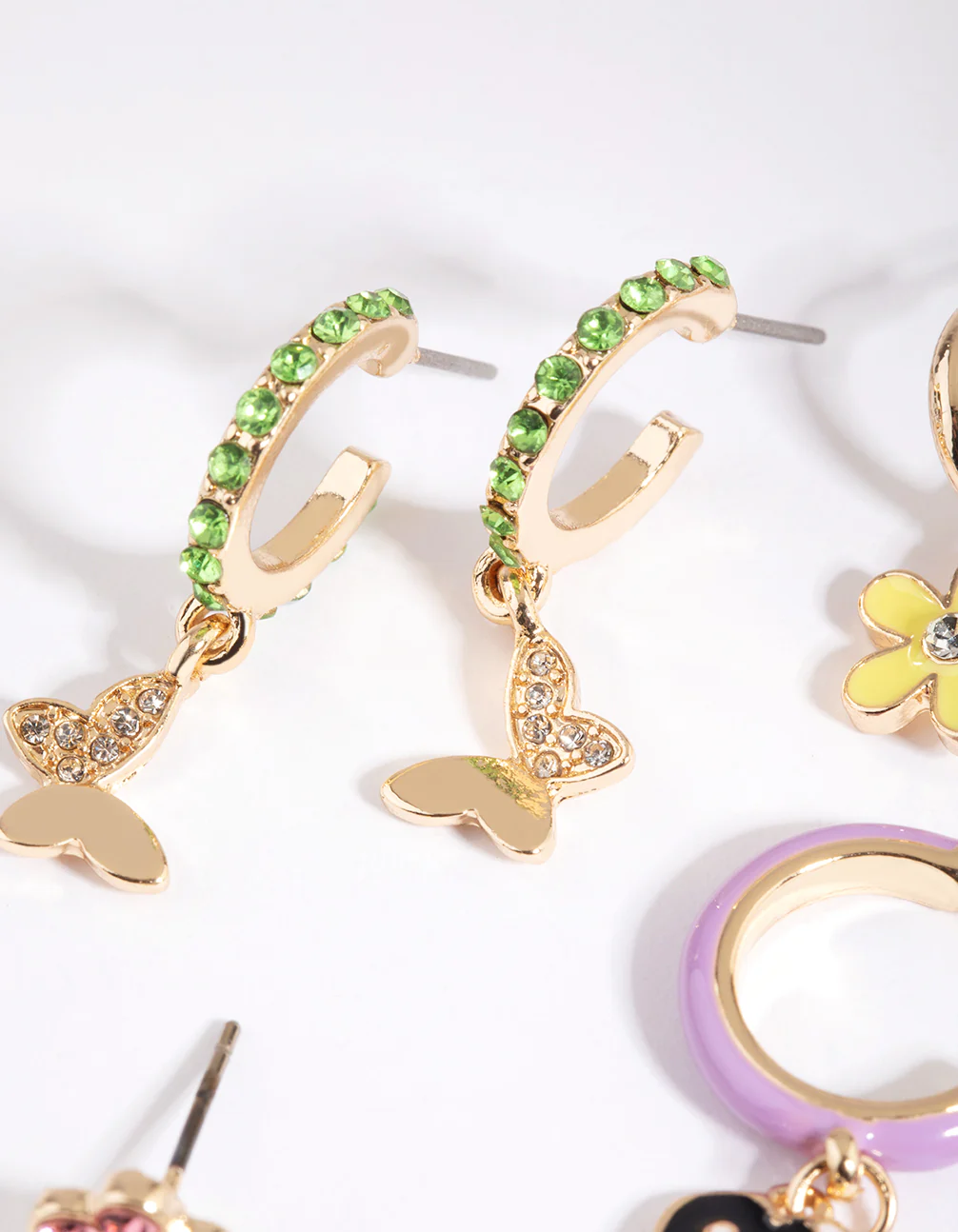 Gold Charm Earring Stack 4-Pack - Image 2