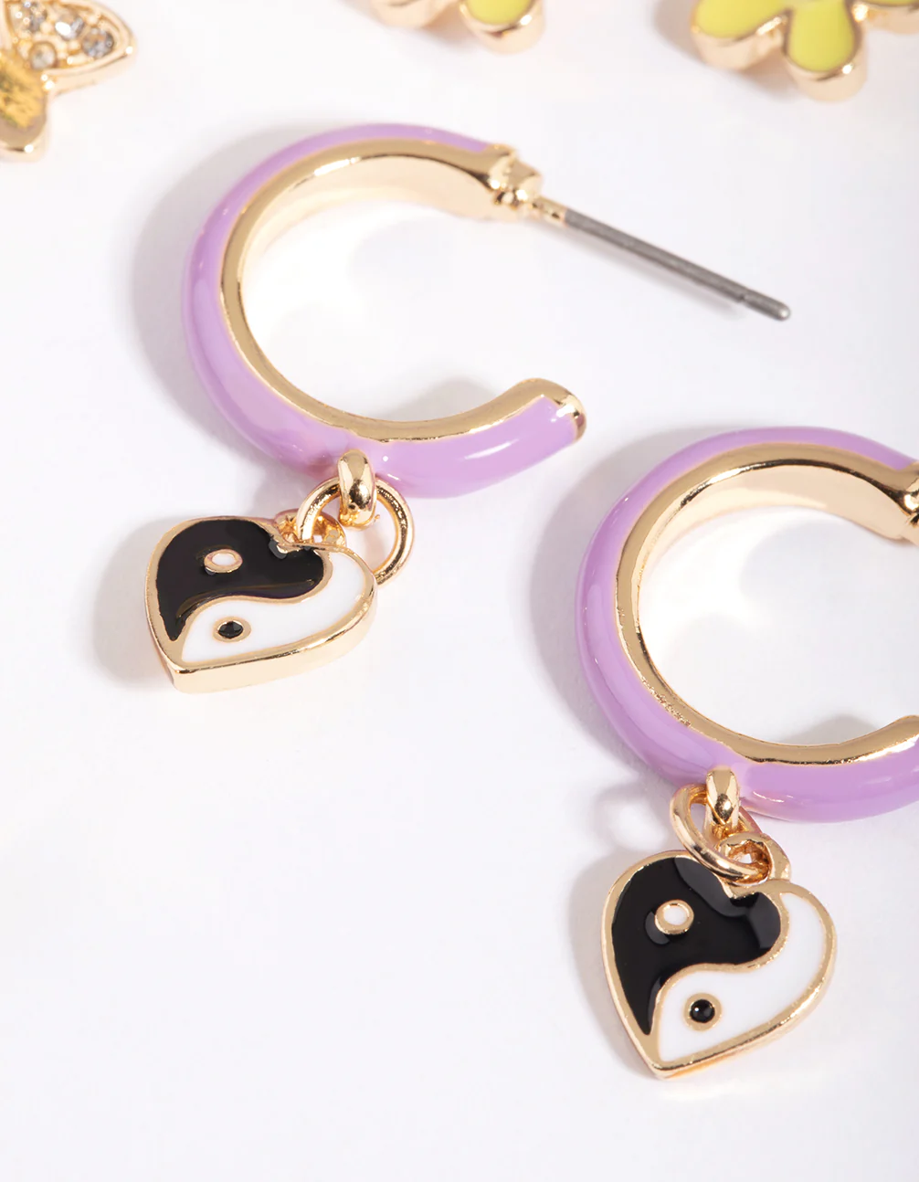 Gold Charm Earring Stack 4-Pack - Image 3