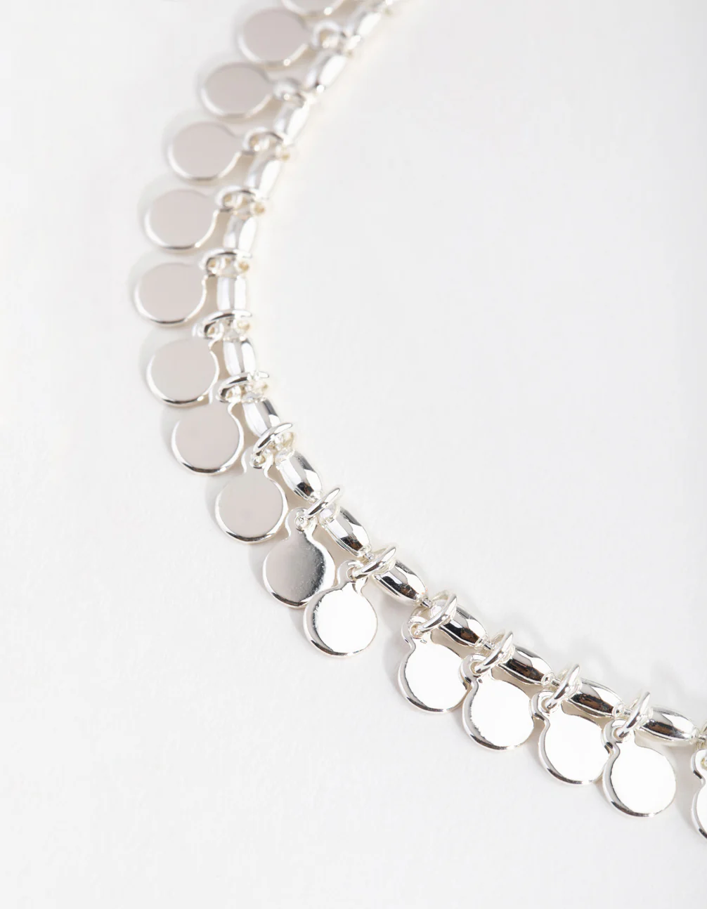 Silver Jingle Circle Disc Anklet - Image 2