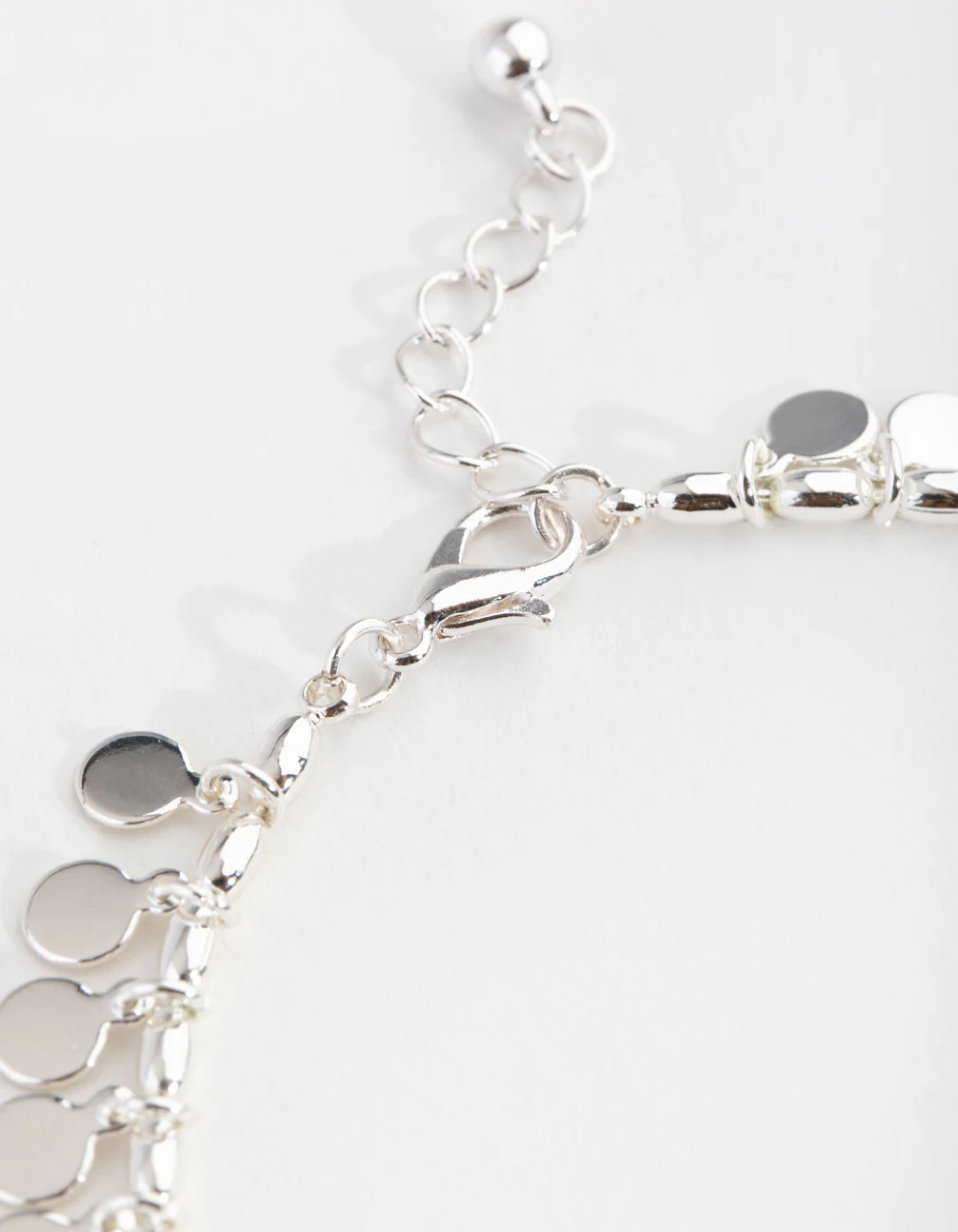 Silver Jingle Circle Disc Anklet - Image 5