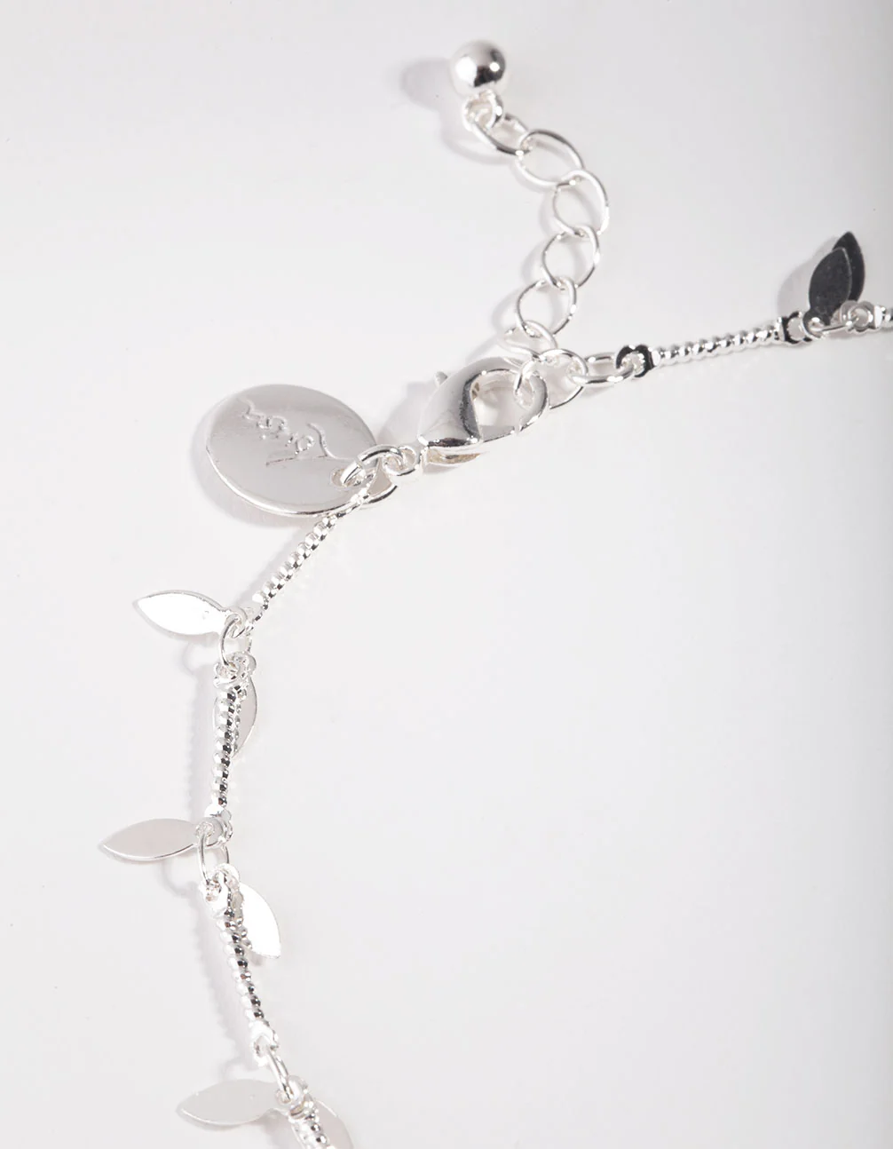 Curated Silver Leaf Anklet - Image 3