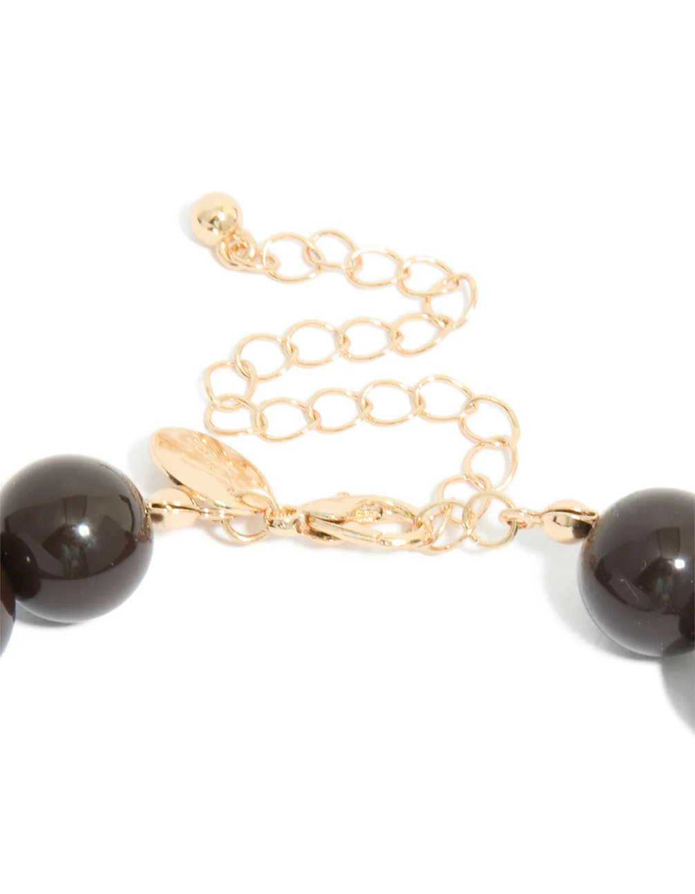 Chocolate Brown Acrylic Beaded Necklace - Image 5