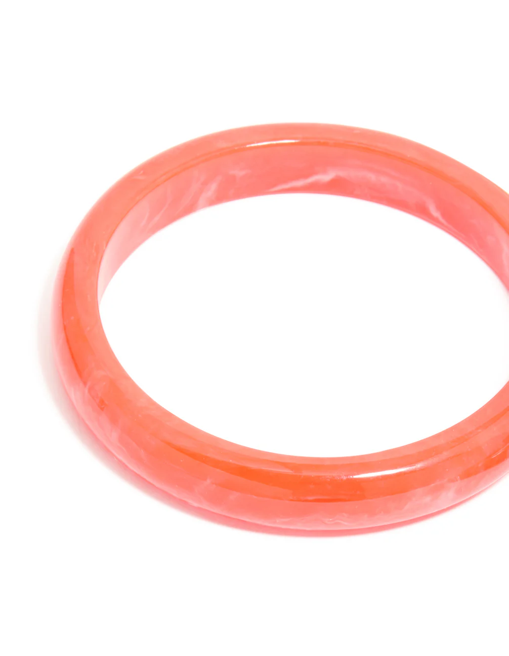 Coral Acrylic Marble Thin Bangles 4-Pack - Image 3