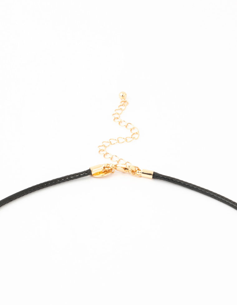 Cord Layered Oval Good Station Necklace - Image 3