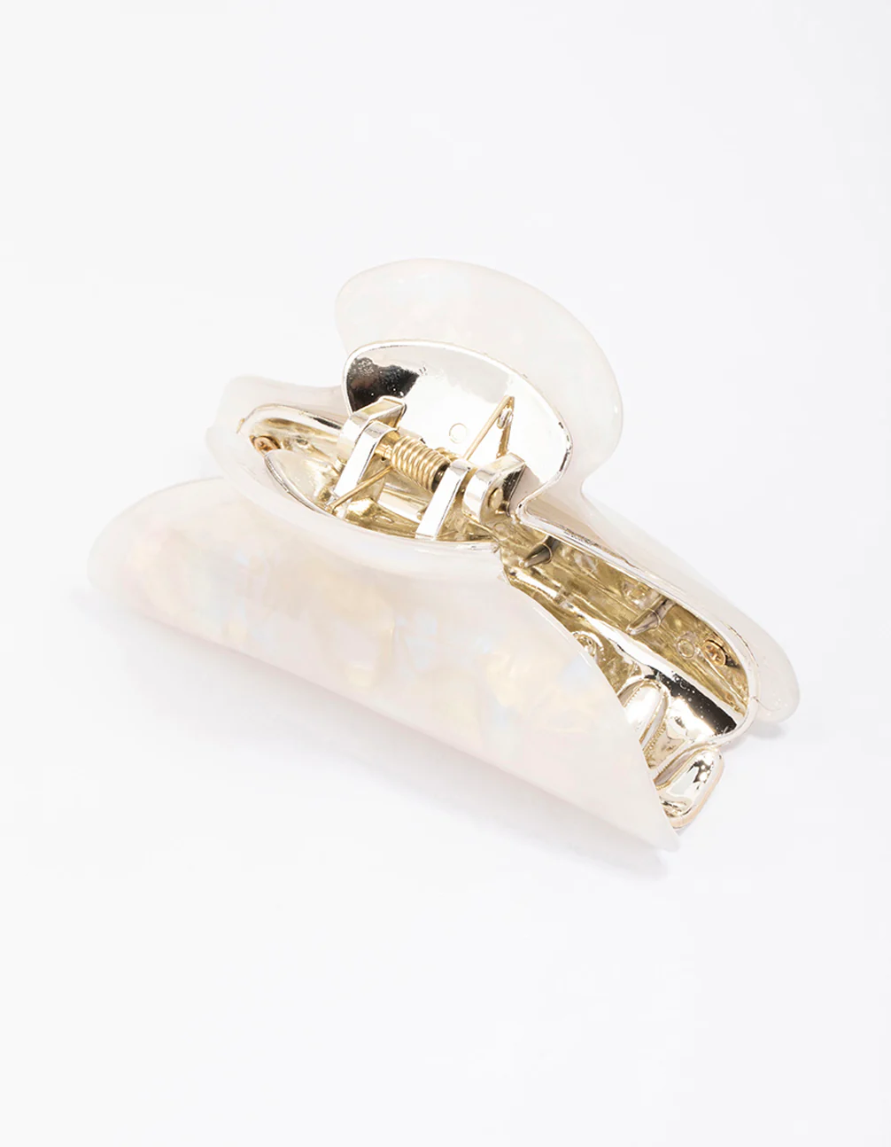 Cream Acrylic Irregular Hair Claw Clip - Image 3
