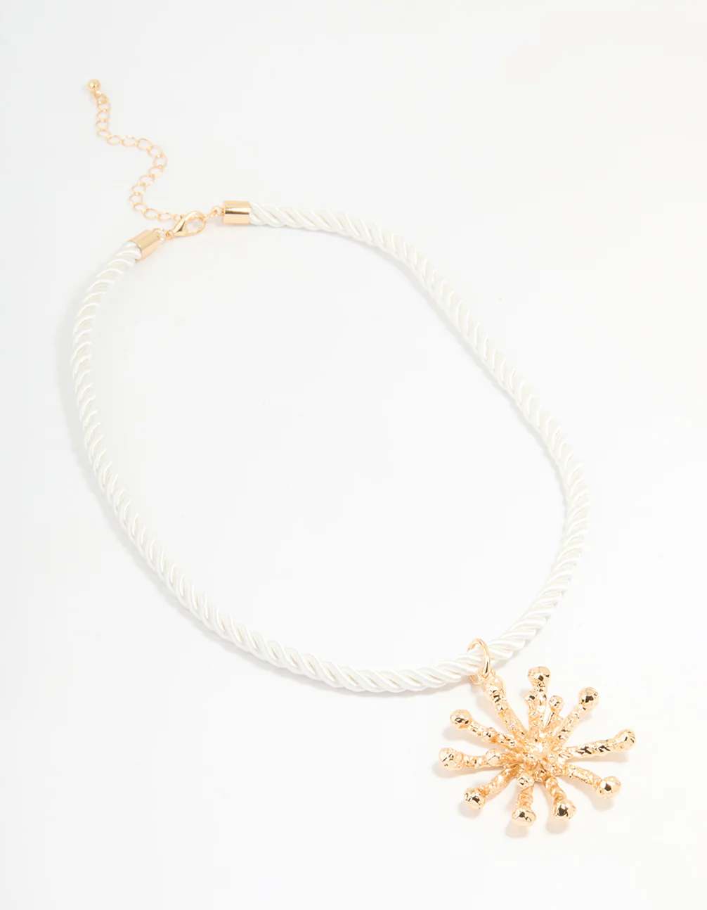 Cream Rope Coral Pendant Necklace - Image 4