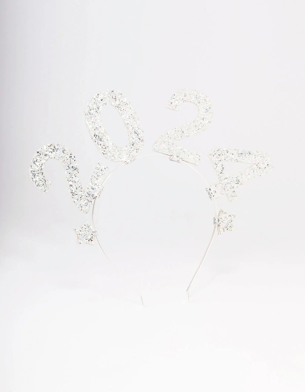 Silver Glitter 2024 New Years Headband