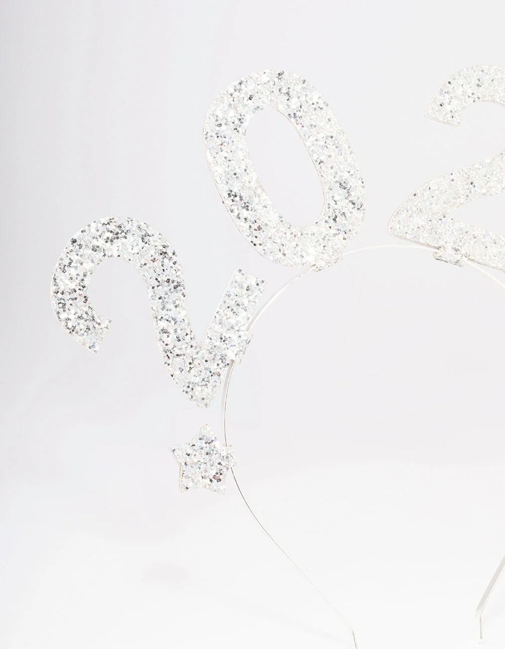 Silver Glitter 2024 New Years Headband - Image 2