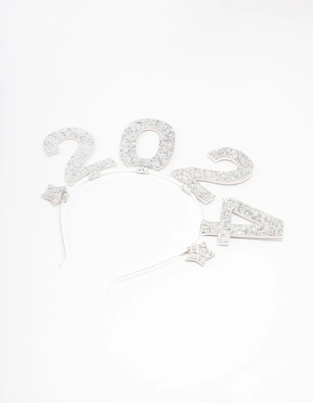 Silver Glitter 2024 New Years Headband - Image 3