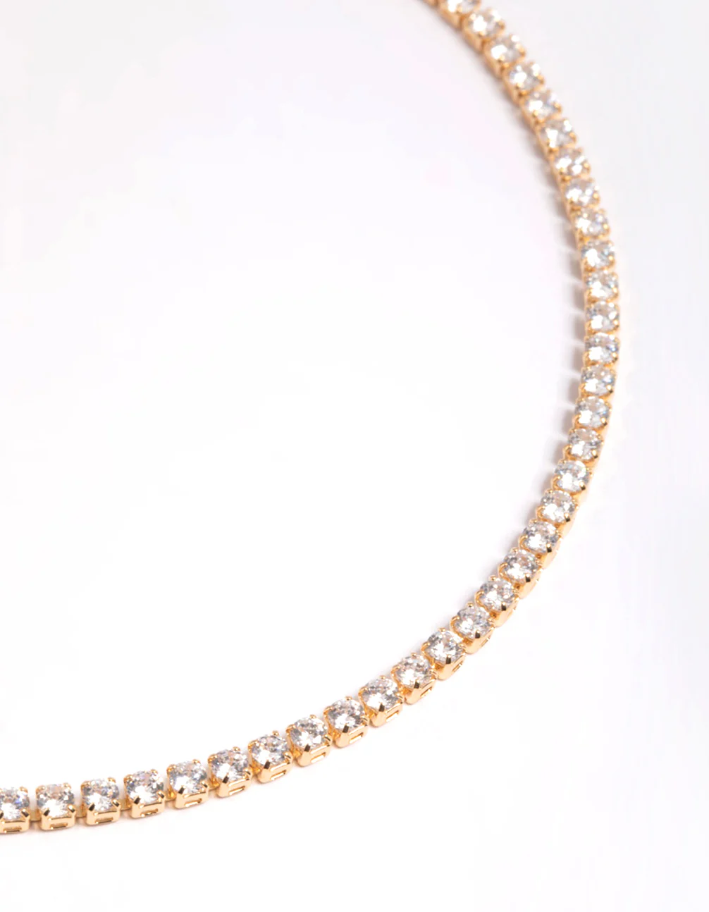 Gold Cubic Zirconia Cupchain Choker - Image 2