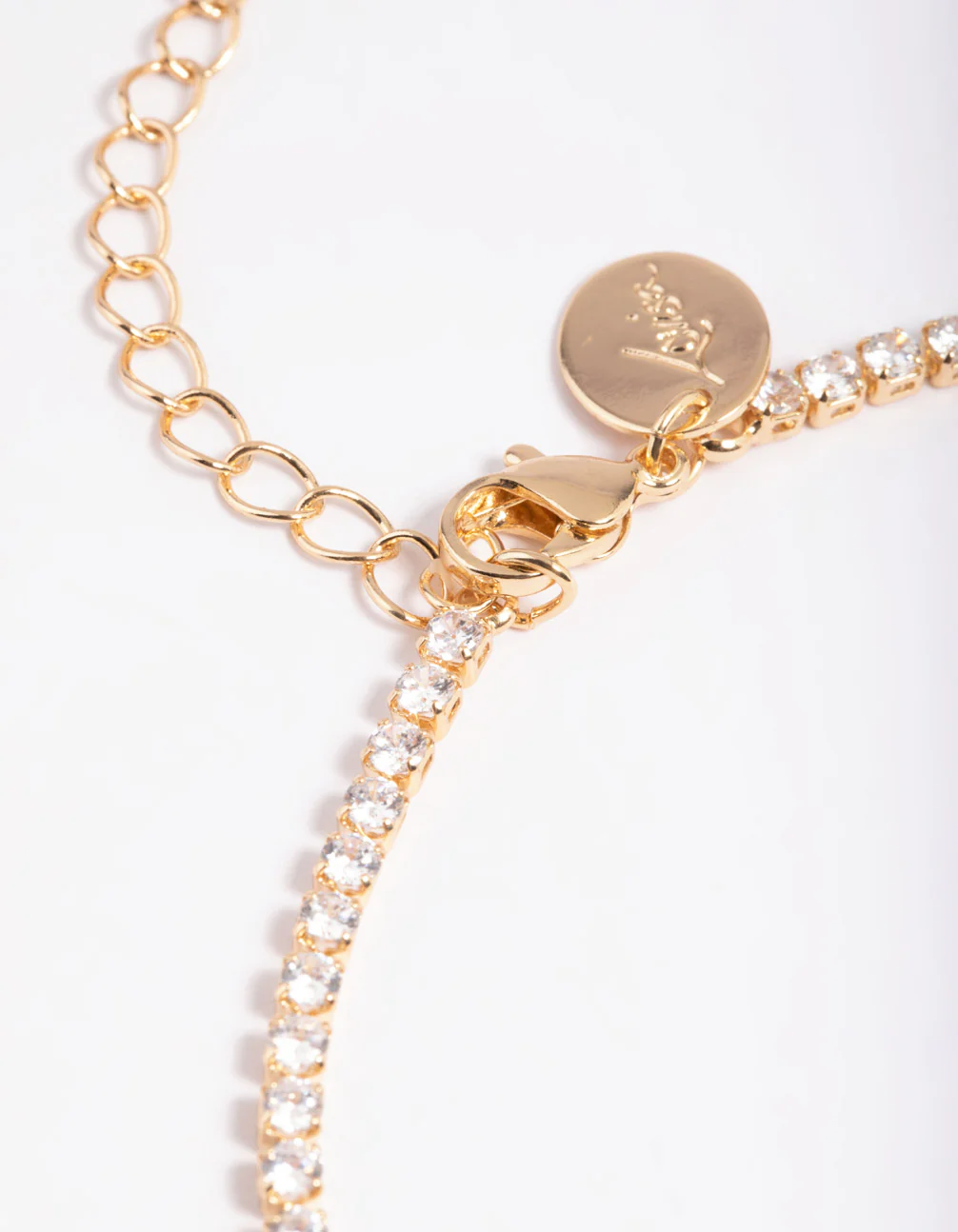 Gold Cubic Zirconia Cupchain Choker - Image 3