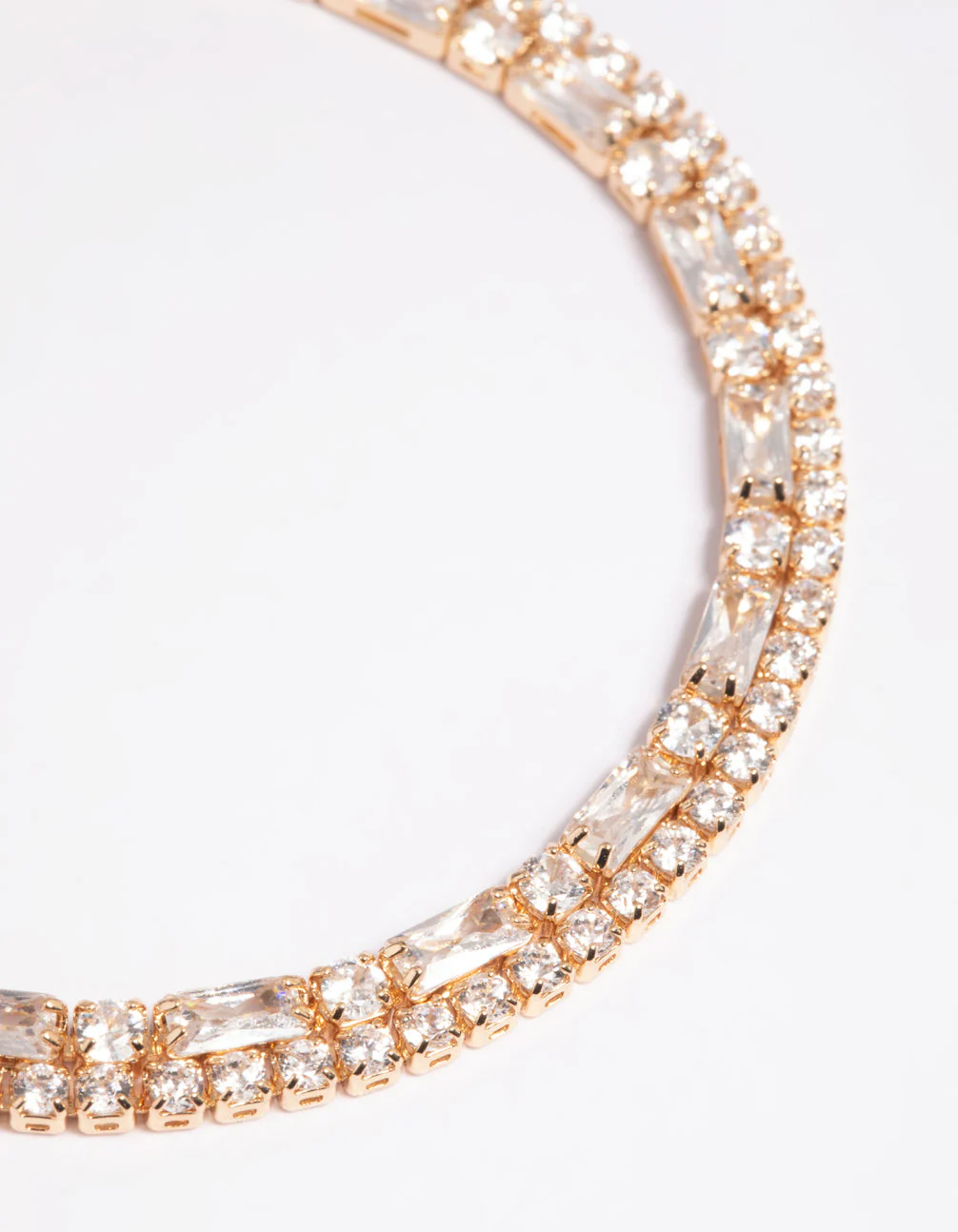 Gold Cubic Zirconia Statement Bracelet - Image 3