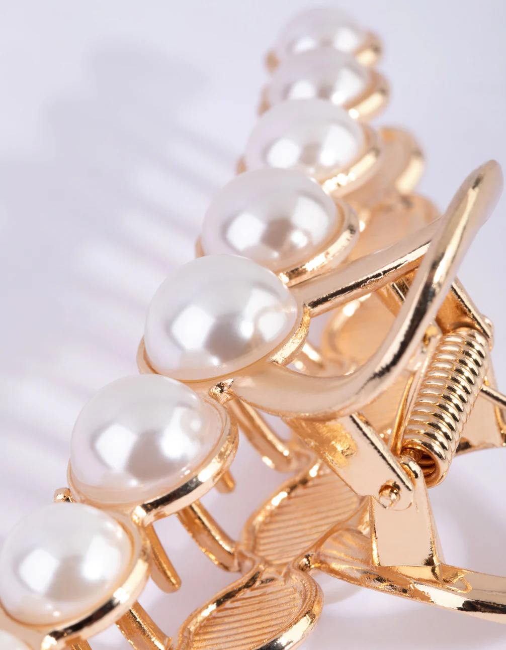 Gold Pearl Lady Finger Claw Clip - Image 3