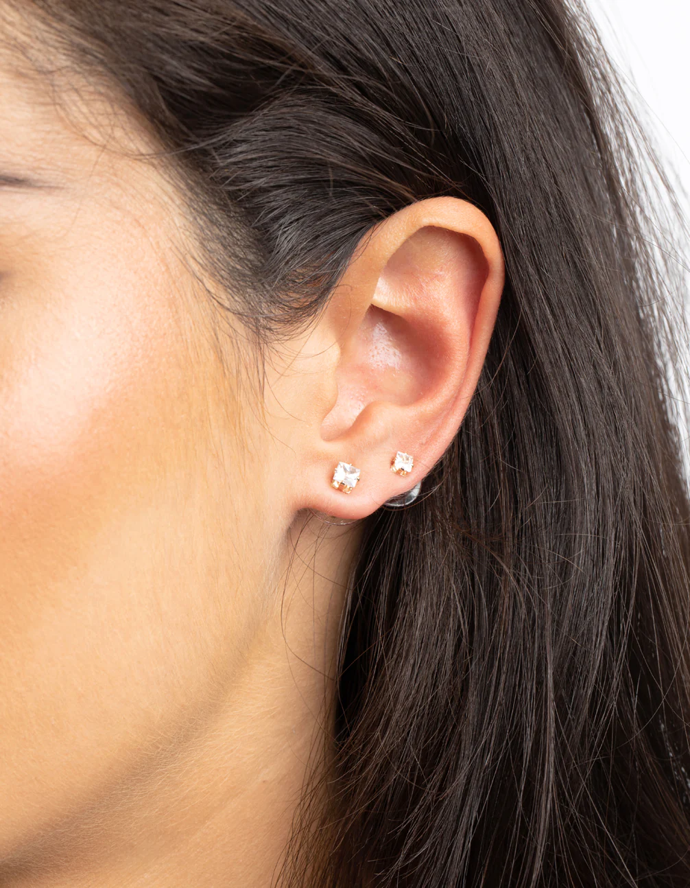 Gold Cubic Zirconia Classic Stud Earring 6-Pack - Image 2