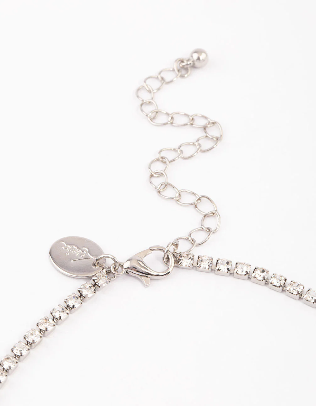 Silver Diamante Flower Choker - Image 2