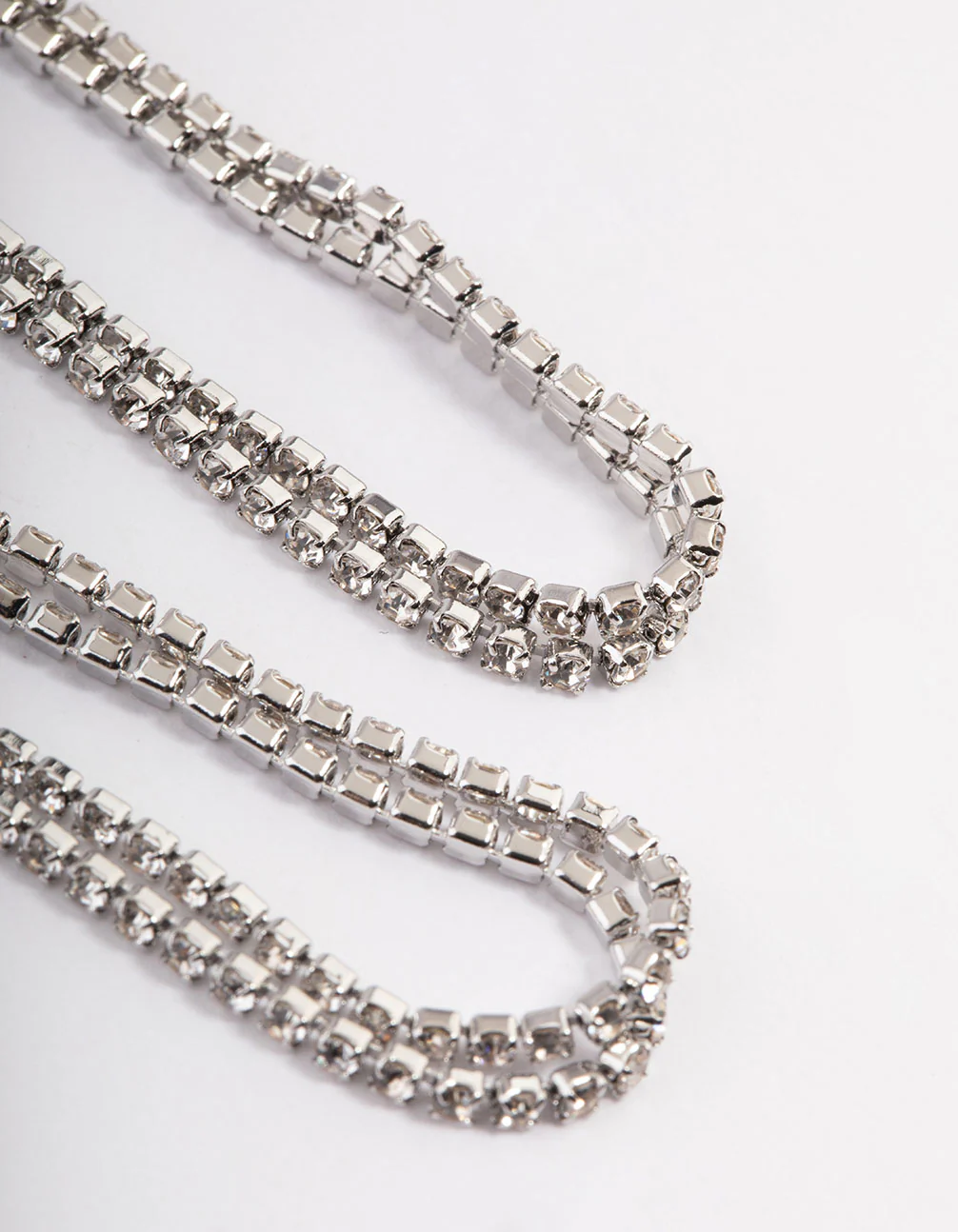 Silver Mini Cupchain Double Drop Earrings - Image 3