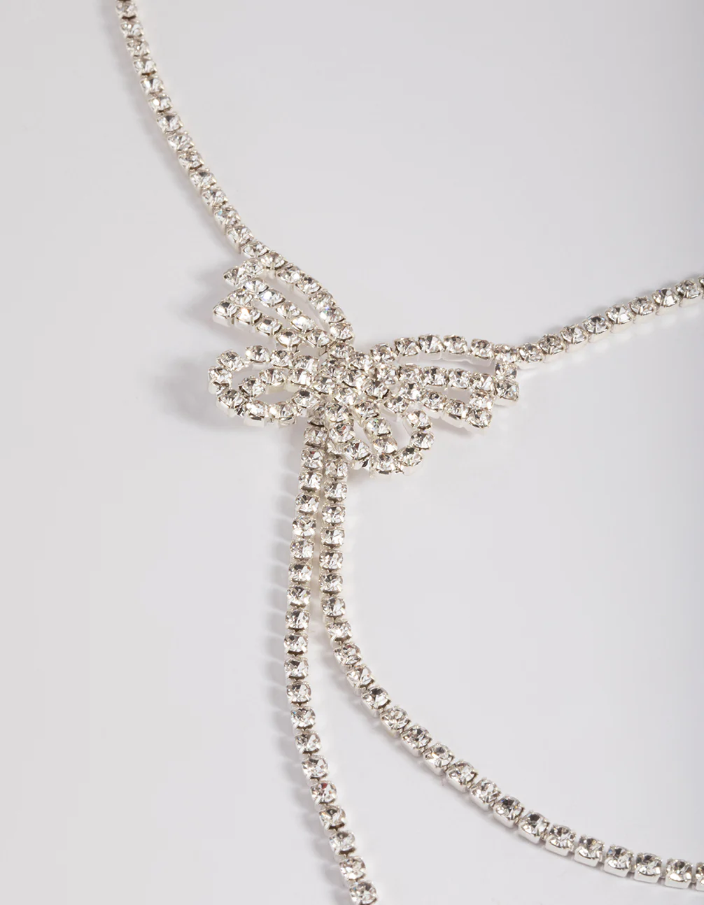 Silver Diamante Butterfly Drop Choker - Image 4