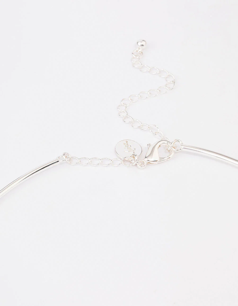 Silver Diamante Layered Drop Choker Necklace - Image 3