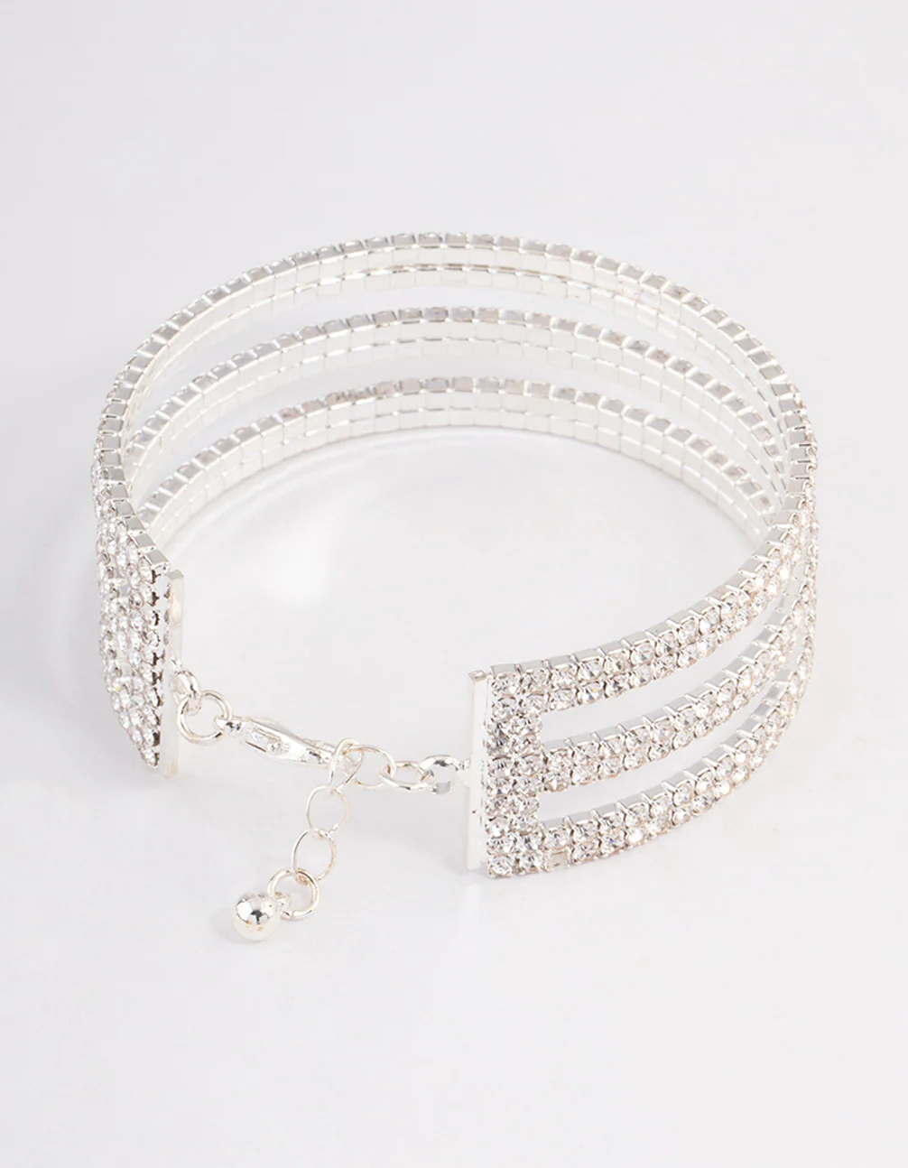 Silver Triple Row Cupchain Wrist Cuff - Image 3
