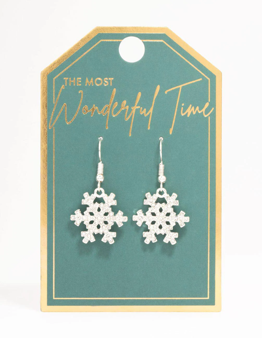 Diamante Snowflake Drop Earrings - Image 3