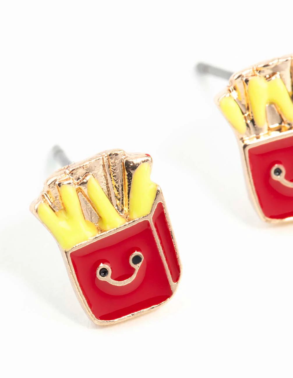 Gold Fries Stud Earrings - Image 4