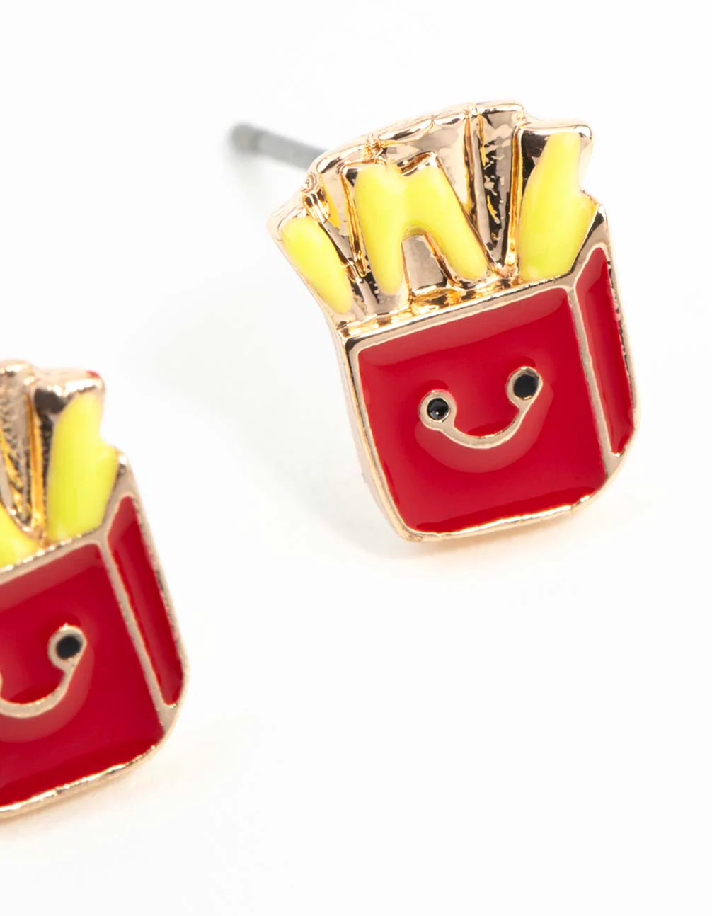 Gold Fries Stud Earrings - Image 5